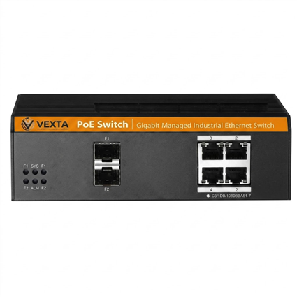 Switch Quản Lý L2 4 Cổng Gigabit PoE 2 Cổng SFP V-IS104GPS-2F-CDV