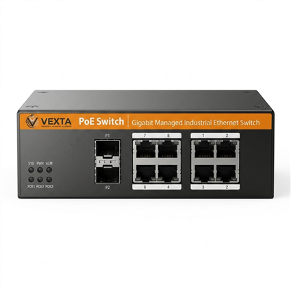 Switch Managed L2 8 Cổng Gigabit PoE 2 Cổng SFP V-IS108GPS-2F-CDV